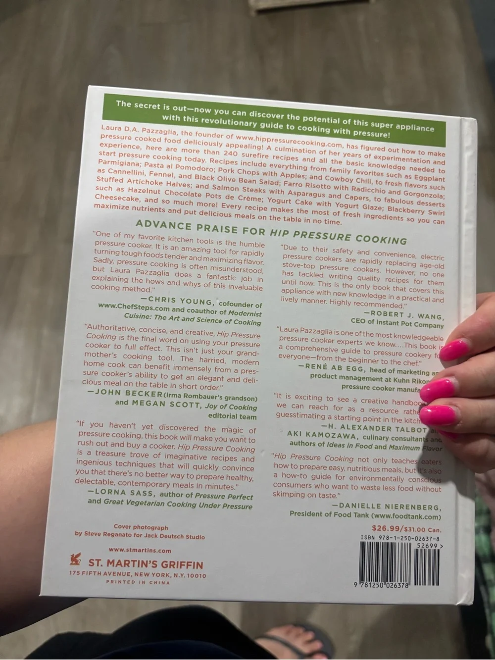 Pressure cooking book
